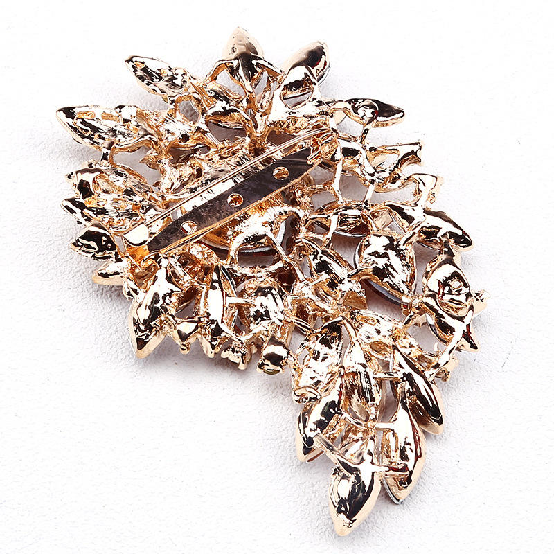 Large Colored Rhinestones Brooch