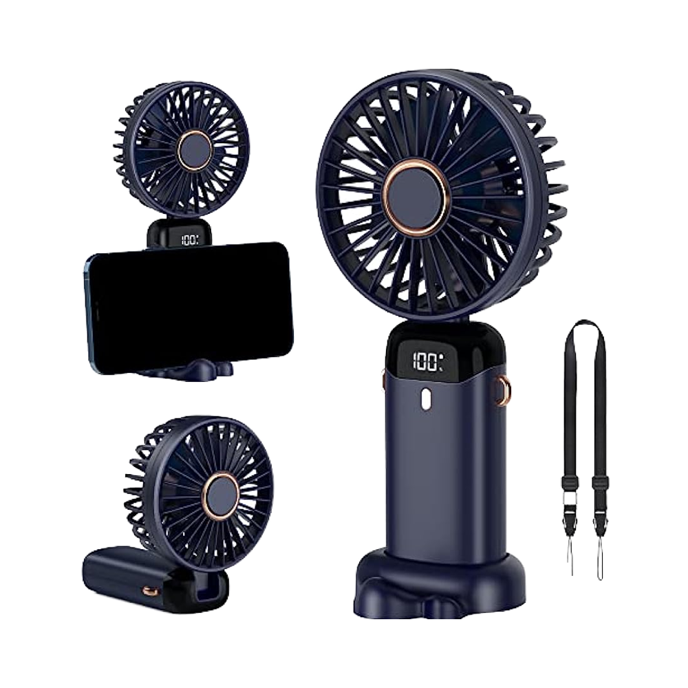 2025 New USB Handheld Fan Mini Portable Charging Foldable Plastic Electric Fan for Office & Student Car Outdoor Use Perfect Gift