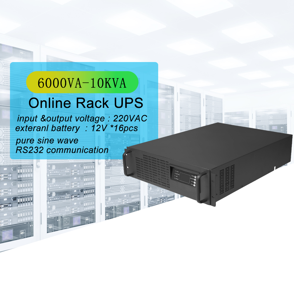 High Frequency Online UPS 6kVA Lithium Battery 48V Pure Sine Wave Uninterruptible Power Supply for Computer Room and IT System