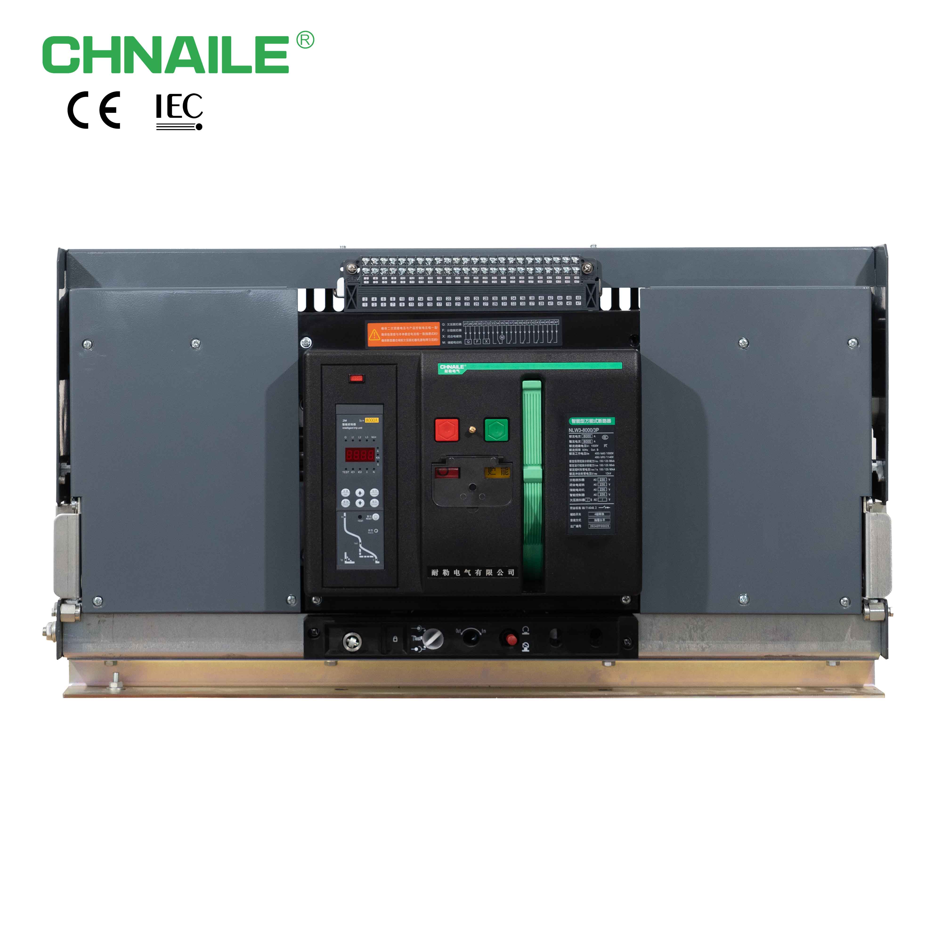 CHNAILE NLW1 Intelligent Air Circuit Breaker 1600A-6300A ACB 3P 4P 65kA High Breaking Capacity Smart Power Distribution