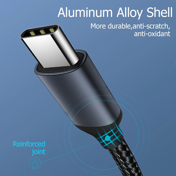 Type C Audio Adapter Nylon Braided USB C to 3.5mm Female Headphone Jack Adapter