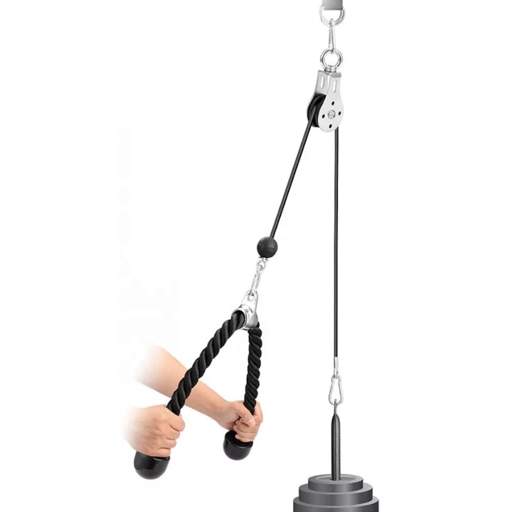 Adjustable Single Pull Down Home Equipment System High Low Nylon Set DIY Gym Cable Weight Lift Pulley Fitness Accessories