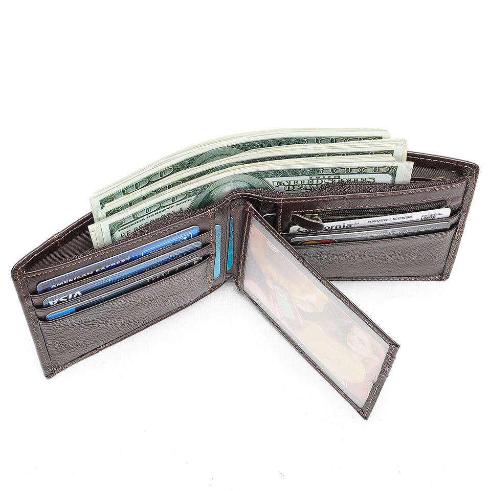 Тонкий Bifold из натуральной кожи под заказ