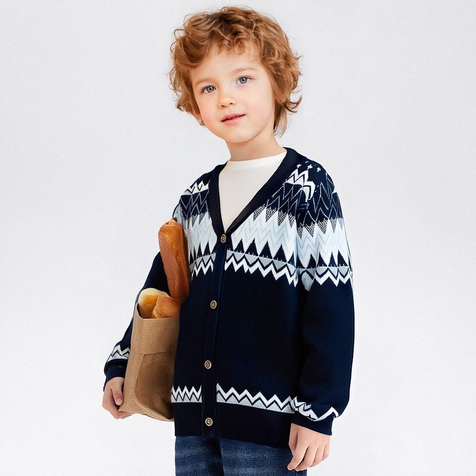 Kids V-Neck Knit Cardigan