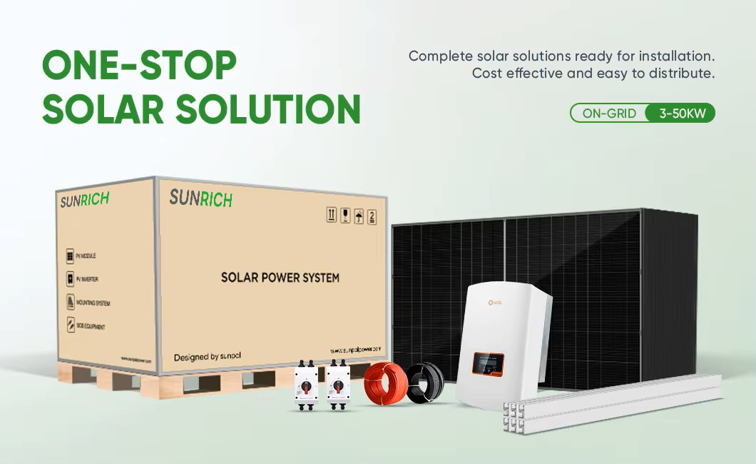 Complete 25KW 30KW 33KW 36KW on Grid  Solar Power System Kits Full Set of for Home Panels With Battery and Inverter 30 Kwh Unit