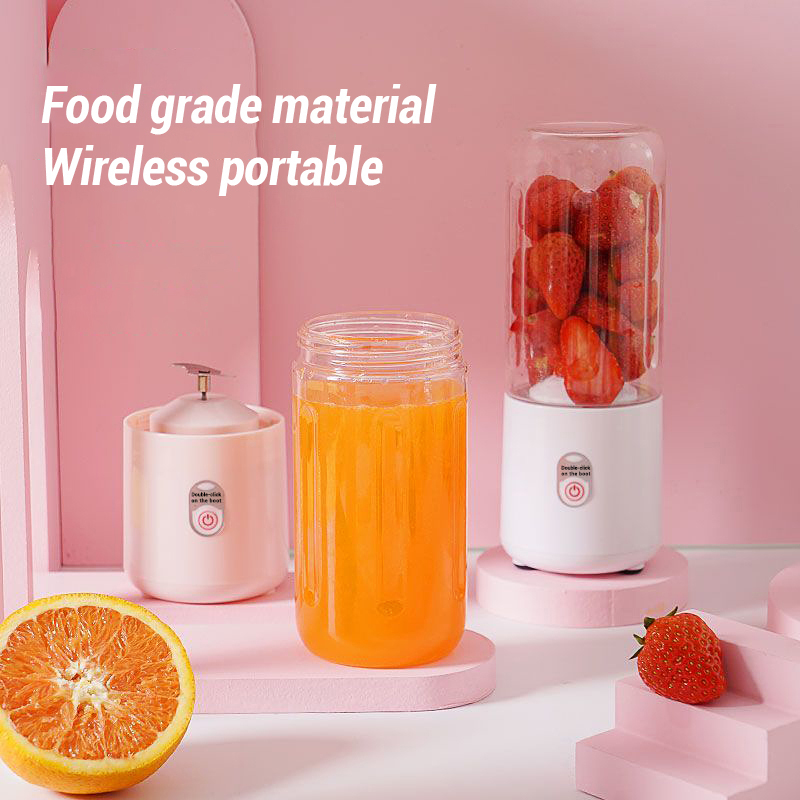 Personal Electric Mini Fruit Juice Bottle Blender Home USB Rechargeable 6 Blades Juicer Cup Machine Fruit Blender Mixer