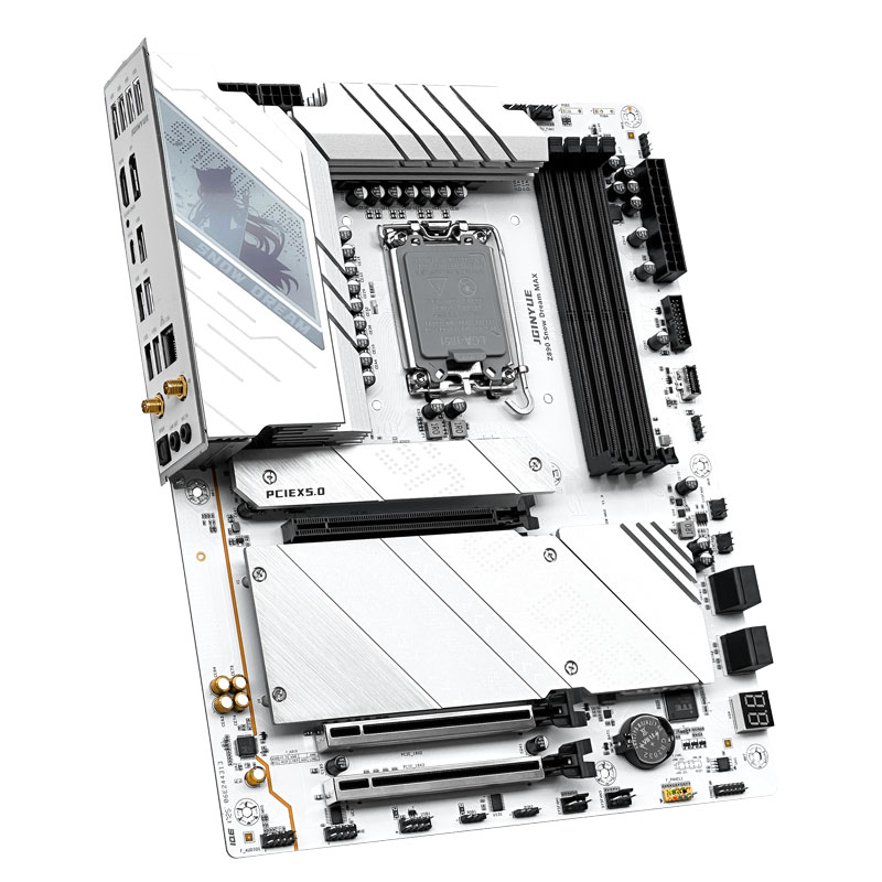 JGINYUE H810M-D Z890 Snow Dream MAX AI Technology DDR5 LGA1851 M-ATX/ATX Motherboard Support for Core Ultra200 Series Processors