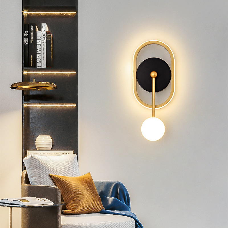 Indoor Luxury Design Decorative Home Modern LED Creative Wall Lamp Corridor Bedroom Bedside Wall Light