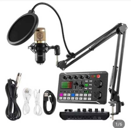 Bewin  Sound Card Set Noise Cancelling for Live Streaming Sound Card Audio Mixer