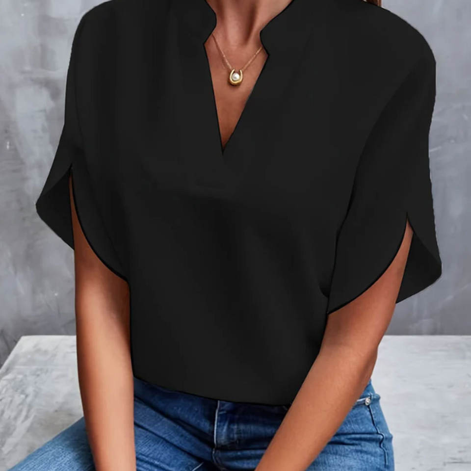 Летняя однотонная блуза (Casual Solid Color)