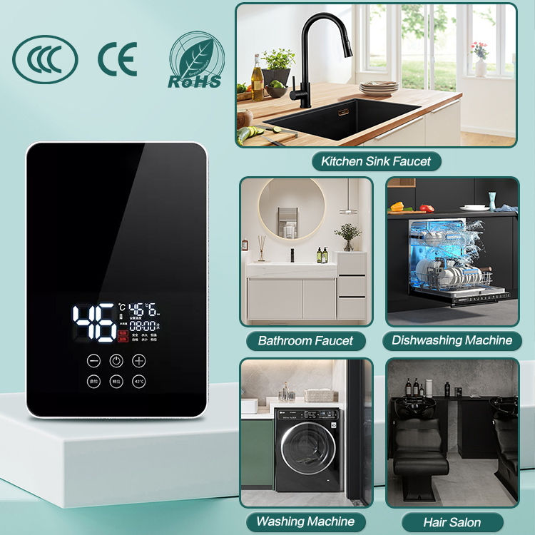 Wholesale Home Touch Control Hot Water Smart Shower Heater 5.5kw Tankless Instant Electric Water Heater