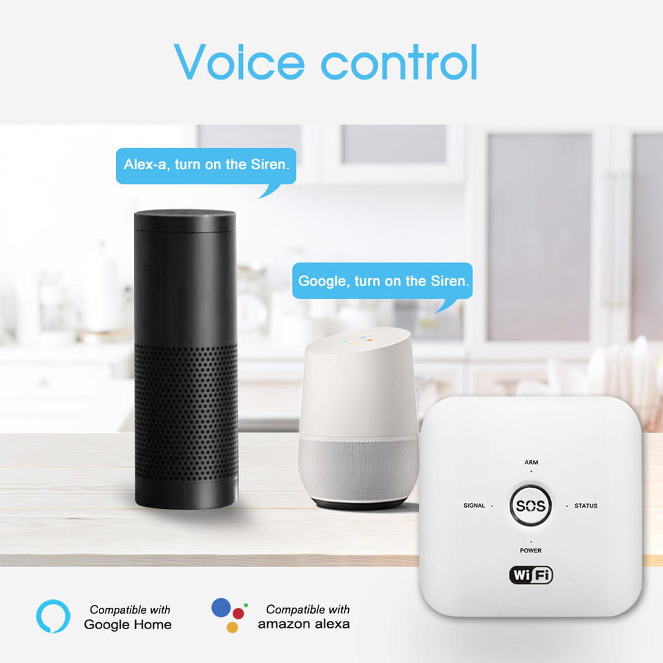 TYSH Tuya приложение Смарт-Wifi Gsm безопасный дом домашняя охранная сигнализация совместим с Alexa Google Home