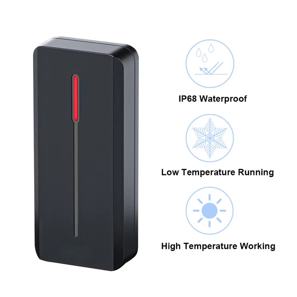 IP68 Waterproof Reader Wiegand Wg26 Wg34 RFID IC ID Card Reader Proximity 125KHZ 13.56Mhz IC for Access Control System