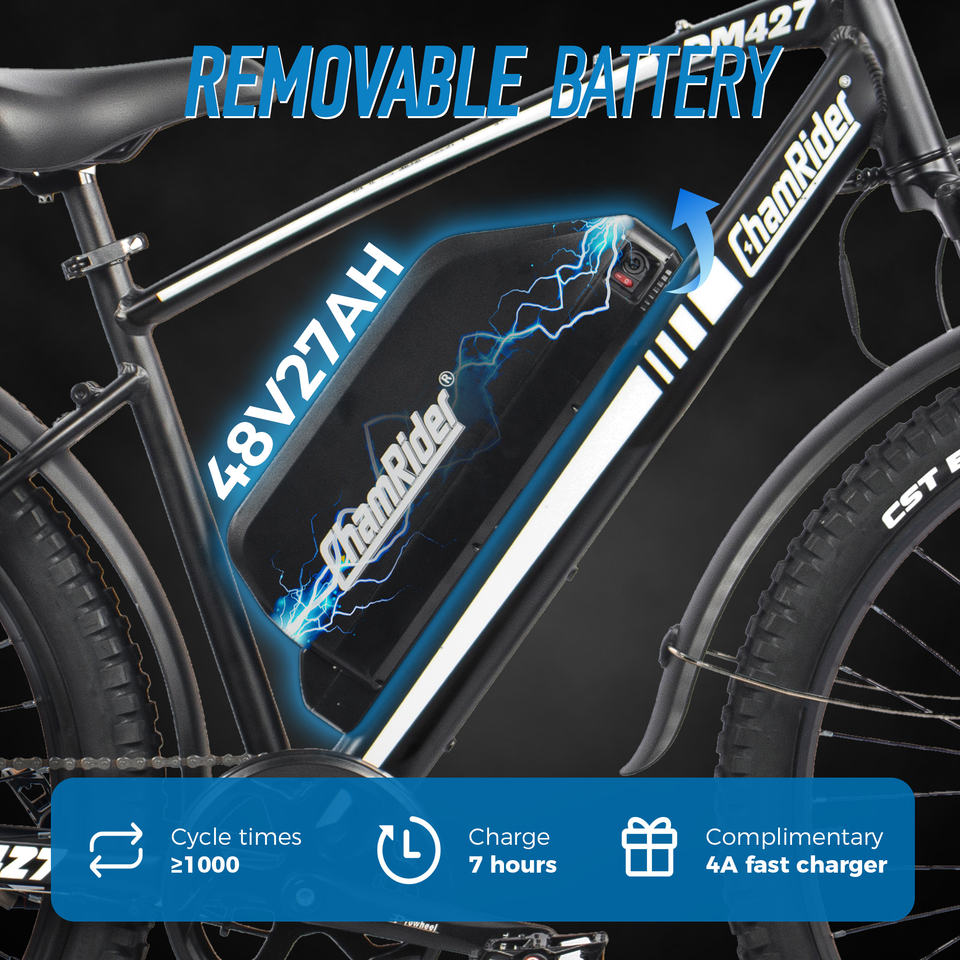 Высокомощный электробайк ChamRider 48V 27Ah