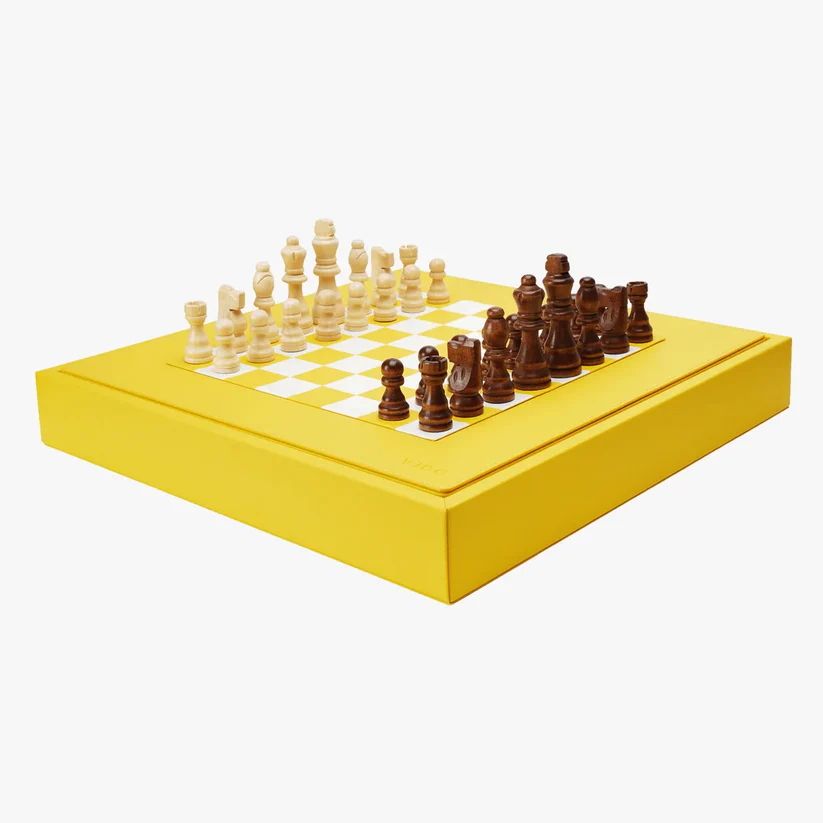 Шахматы из веганской кожи (Vibrant Yellow)