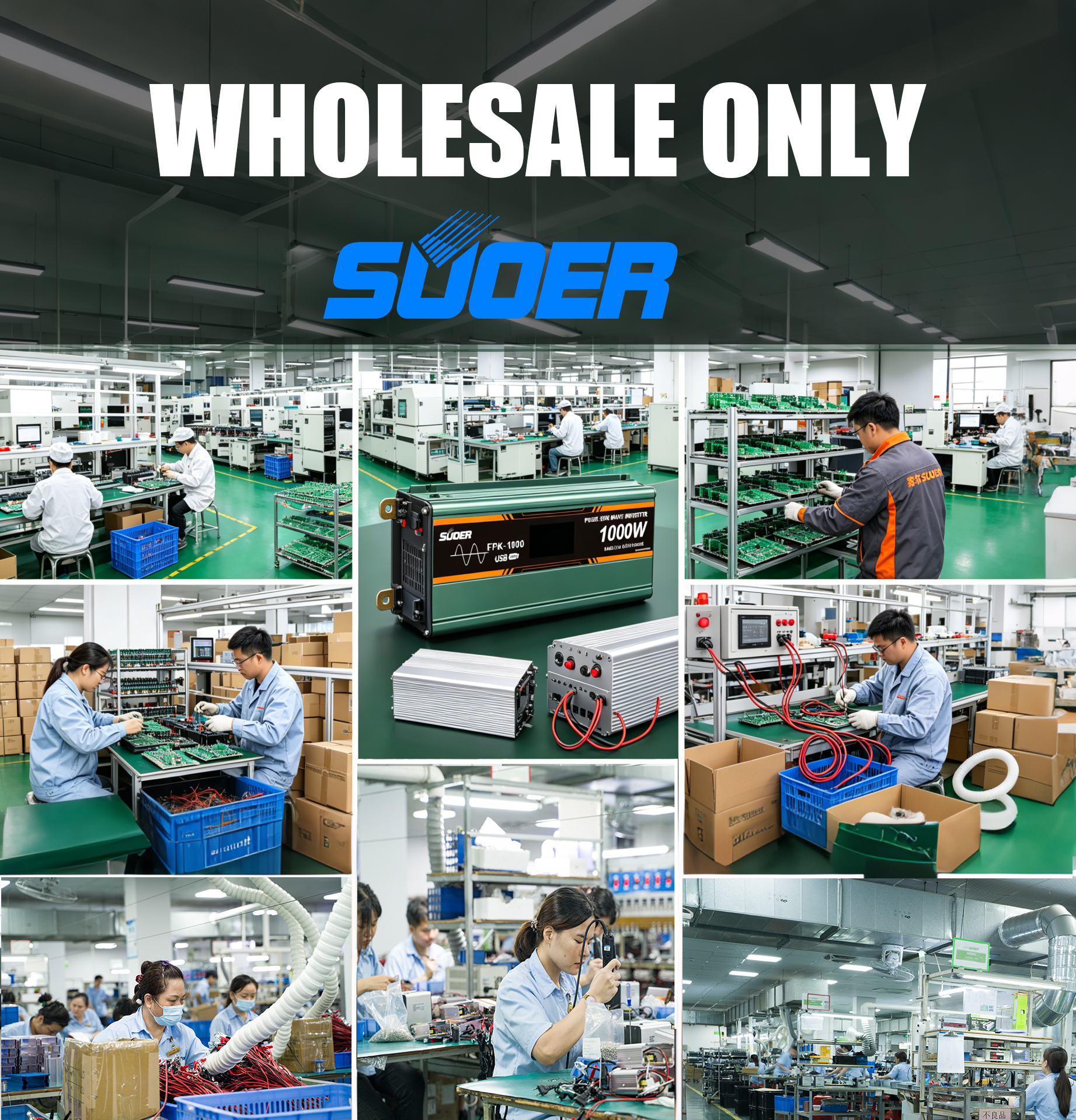 Dc to Ac Pure Sine Wave Vfd 1000W 2000w Power Inverter 24v 12v to 220v Inverters Converters Charger Board Car Inverter Plate