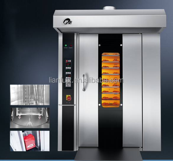 Commercial Gas Diesel Rotary Oven 32 Trays Electric Bakery Oven Rotary Oven for Baking
