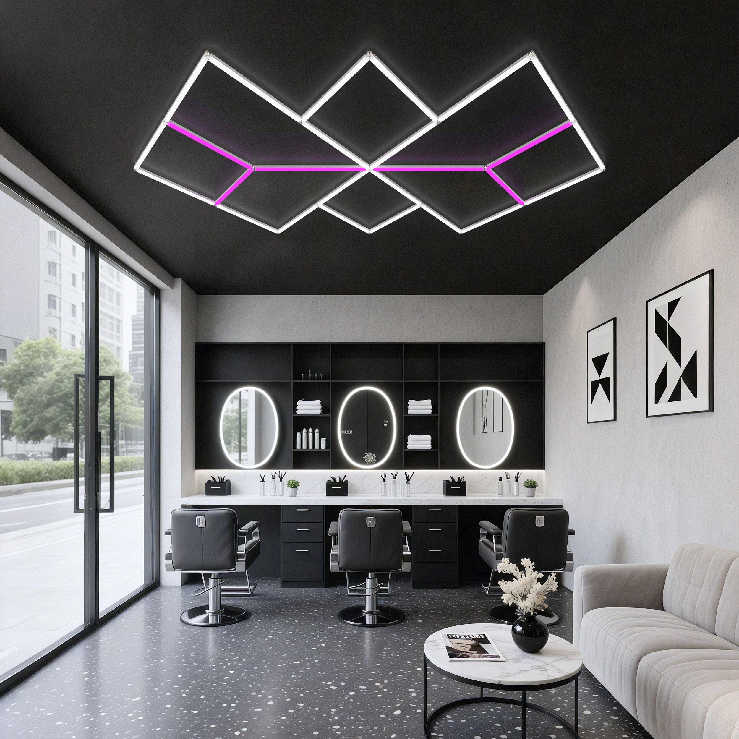 Energy Conservation Non-Glare Uniquely Shaped Workspace Diamond Interior Led Lighting for Home