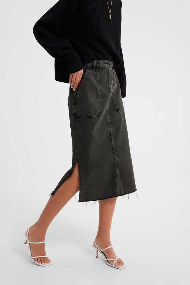 Винтажная длинная юбка (Denim Long Skirts)