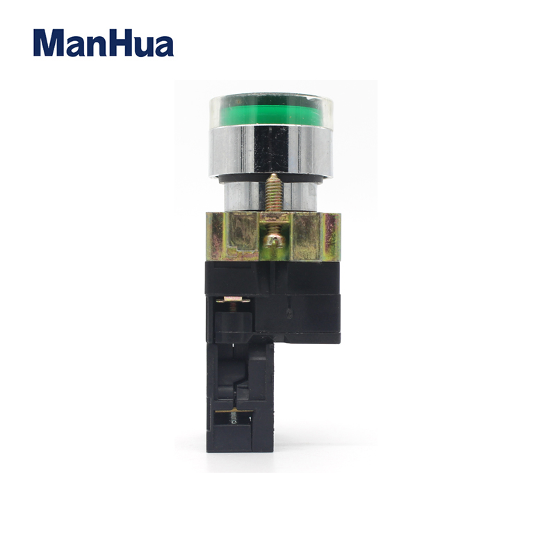 Manhua XB2-BW3361 220VAC Red Push Button Switch With Light
