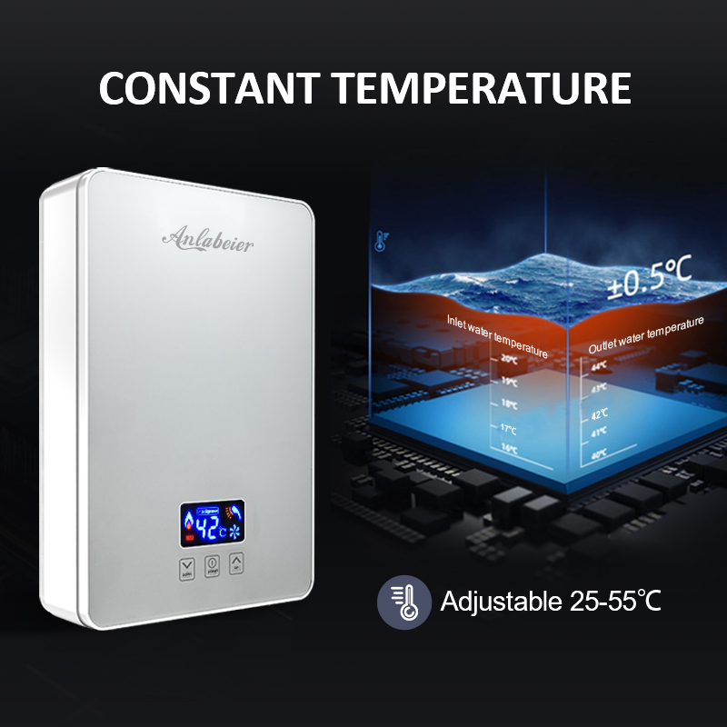Electric Tankless Water Heater Instant-On Demand Hot Water Aquecedor for Household Use and Hotels