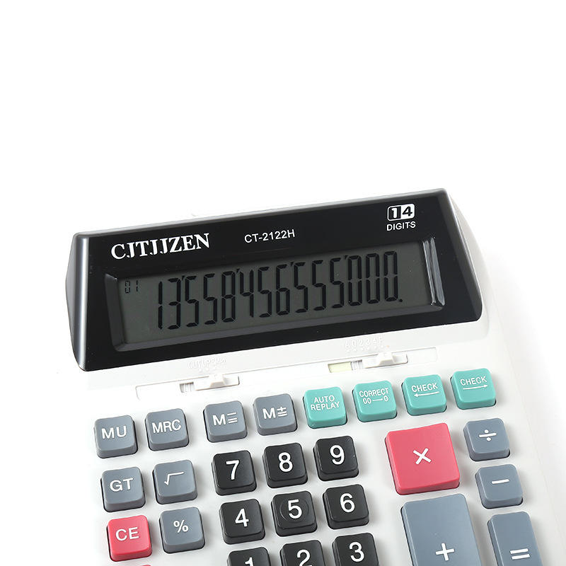 Калькулятор Citizen CT-2122H, 14-разрядный, универсальный, с двойным питанием (батарея/питание от сети), бизнес-подарок, электронный