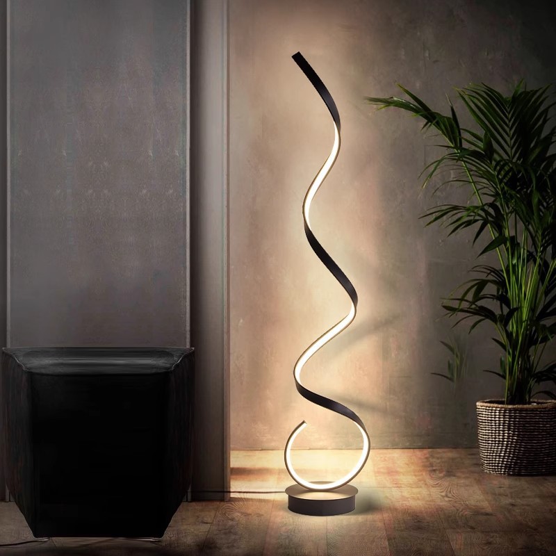Wholesale Contemporary Creative Arc Smart Minimalist Hotel Living Room RGB Dance Floor Light Standing Led  Floor Lamp