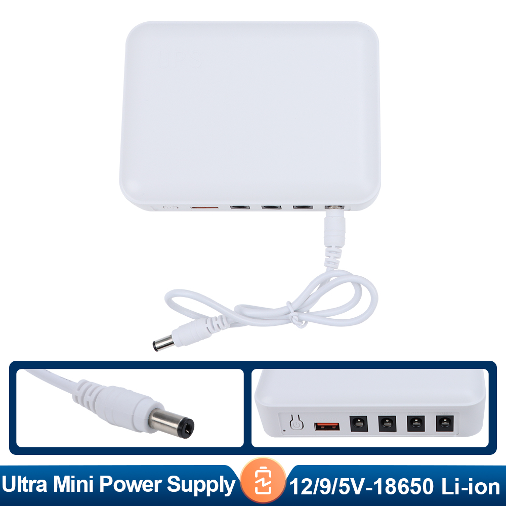 DC Mini UPS with Wifi Router 18650 Lithium Battery Backup Portable 5V 9V 12V Online Power Supply for CCTV Camera Single Phase