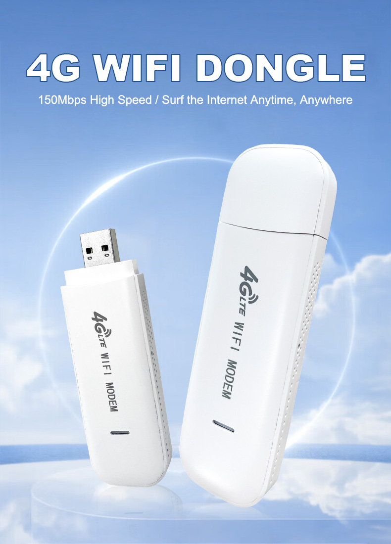 Portable 150Mbps USB Dongle Home Wireless 4G LTE Modem Pocket Wifi Hotspot OEM for Europe Africa Internal Style Used Product