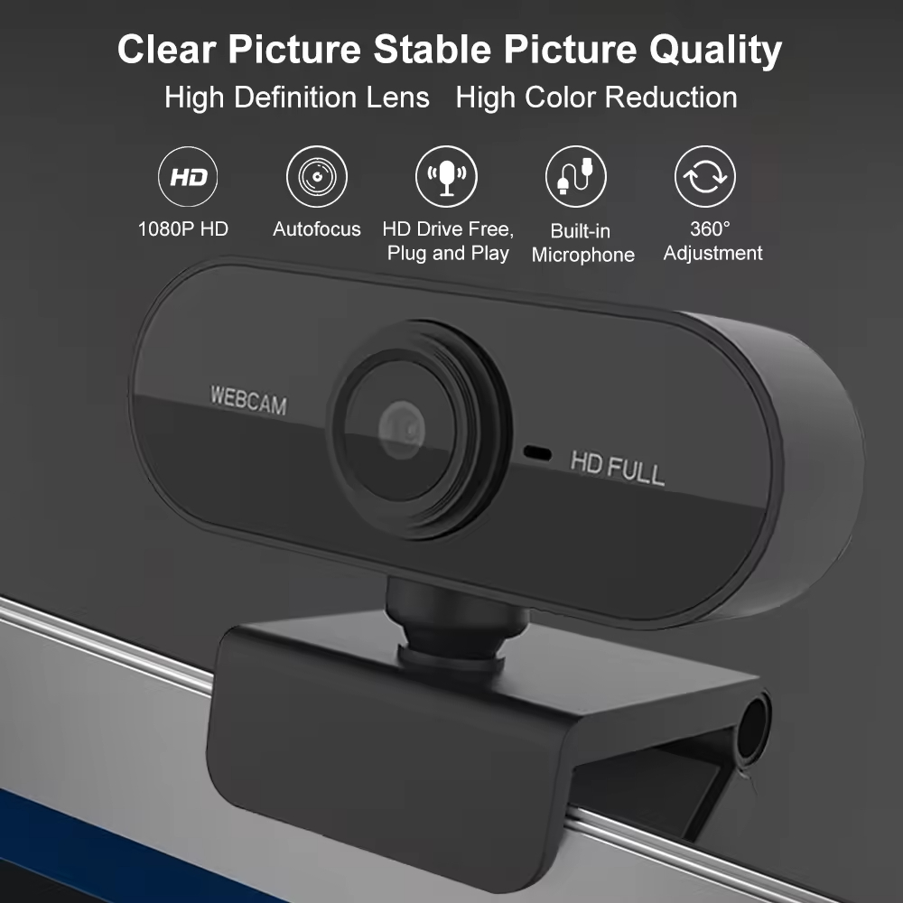 Desktop PC and Laptops 1080P HD Webcam Plug-and-play Computer Web Camera Network Camera Built in MIC