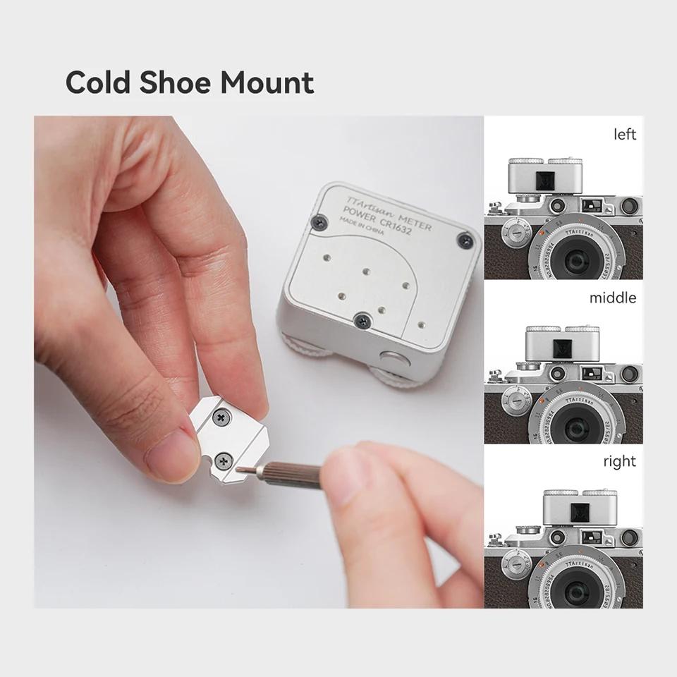 TTArtisan Light Meter II Cold Shoe Mount for DSLR Mirrorless Camera Light Meter Photography Accessories A7RIII XT-100 ZFC R5
