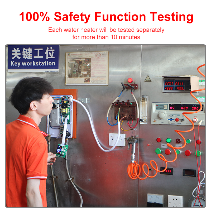 Factory Price Electric Tankless Hot Water Heater Mini Instant Kitchen Bathroom Shower Heater LED Temperature Display Plastic