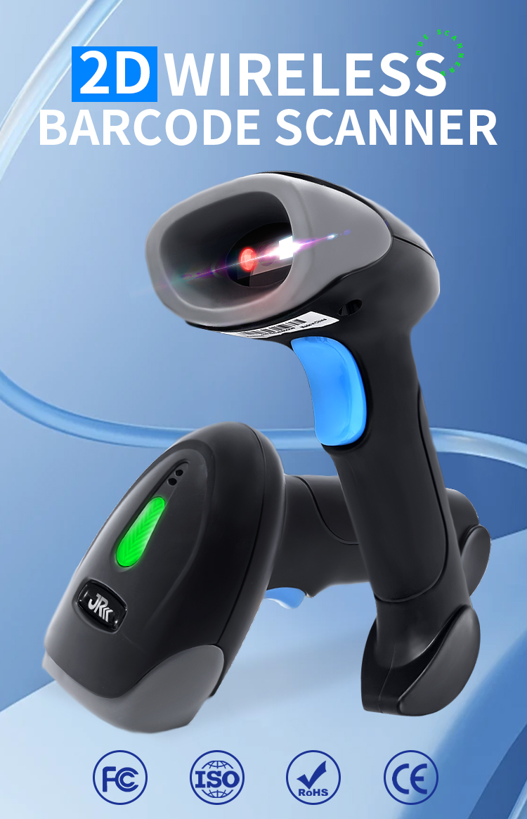 JR659DB Hot Sale  Barcode Reader Scanner Gun and High Quality, High Scanning Performance 2D QR Hands-Free Barcode Scanner Reader
