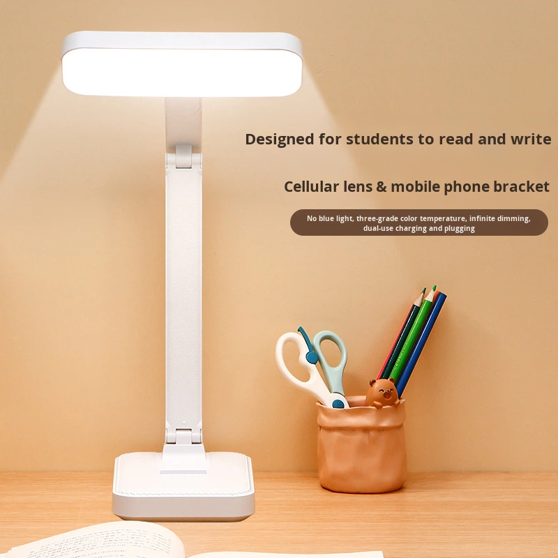 Table Lamp for Study Desk Battery Operated Reading Lamp Dimmable LED Desk Light Study Lamp for Students