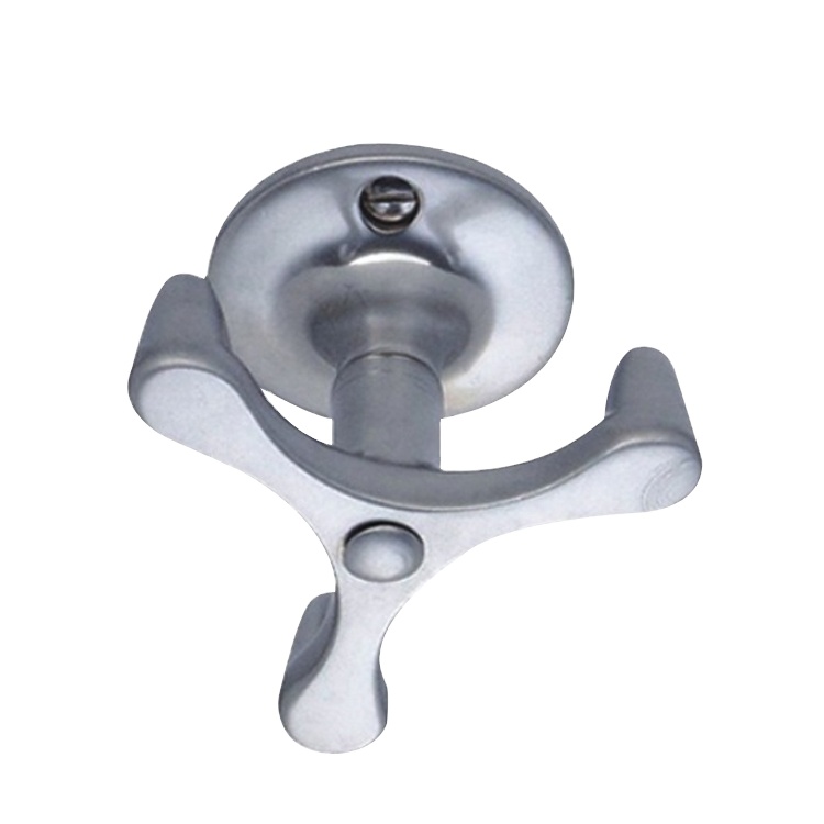 Home Decoration Zinc Alloy Silver Wall Mount Hat and Coat Hanger Rack Hooks with Screws Eco-Friendly Multifunction