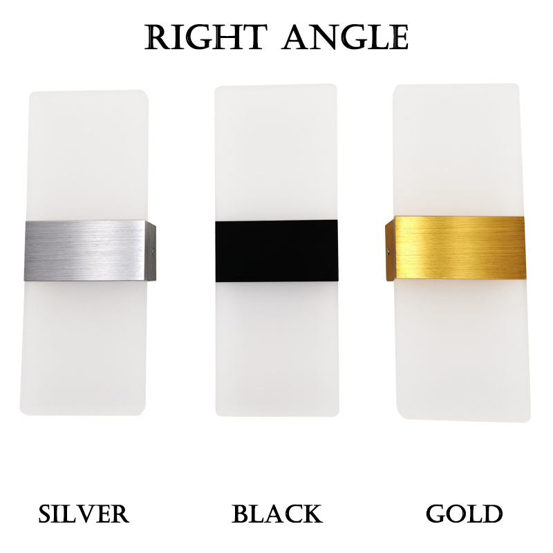 Modern Indoor 6W LED Wall Lights Acrylic Right-angle Living Room Hallway Stair Home Decor Wall Luxury Light Indoor