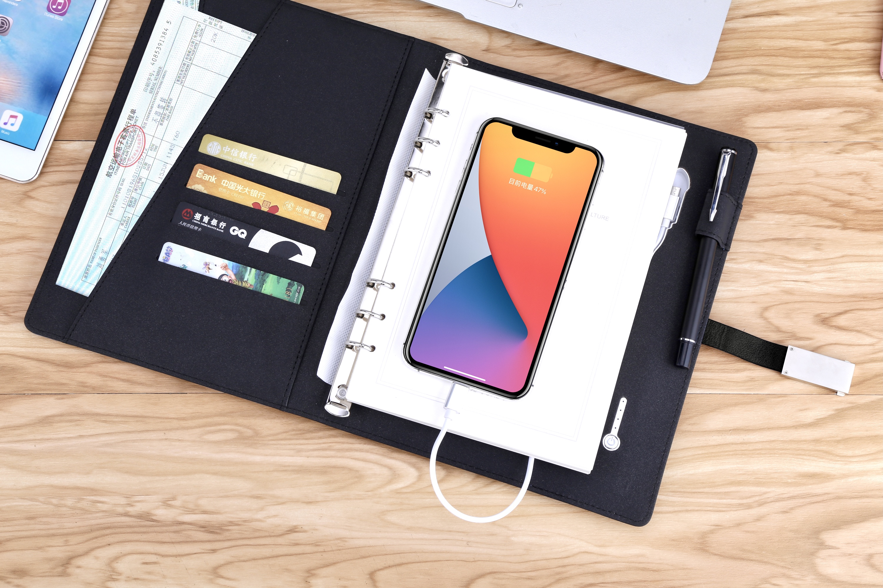 2026 Unique Gadgets Electronic Promotional Gift in Latest Notebook with Charger Power Bank and 16GB USB Flash Drive for Guest