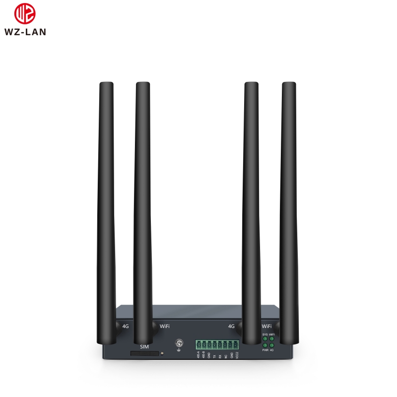 WZ-LAN High-performance Wi-Fi 4G Wireless Industrial Router AC1200Mbps RS232/485 Serial Port 4 LAN 1 WAN/LAN MT7621AT+MT7615D
