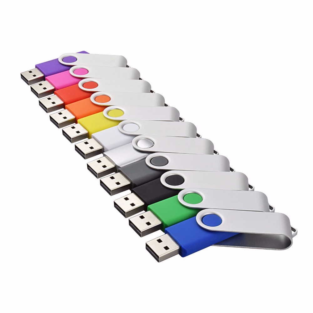 Wholesale 64GB 1GB Swivel USB Flash Drives Cheap Twist USB Sticks Custom Logo Promotional Gifts USB 2.0 3.0 Pendrives