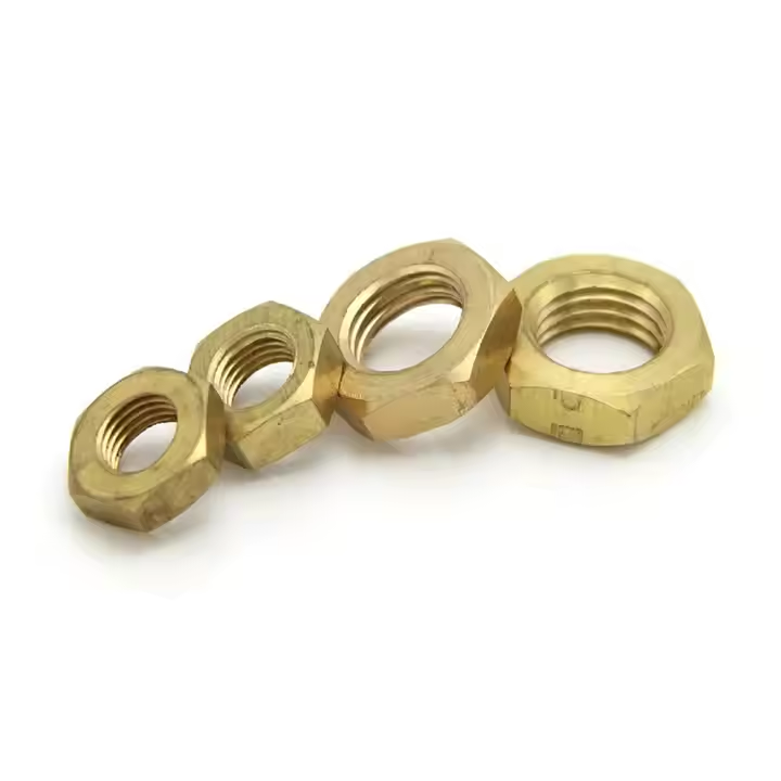 China Supplier Factory Price High Quality DIN 439 Brass Copper Hex Nut Jam Nut Hexagon Thin Nuts