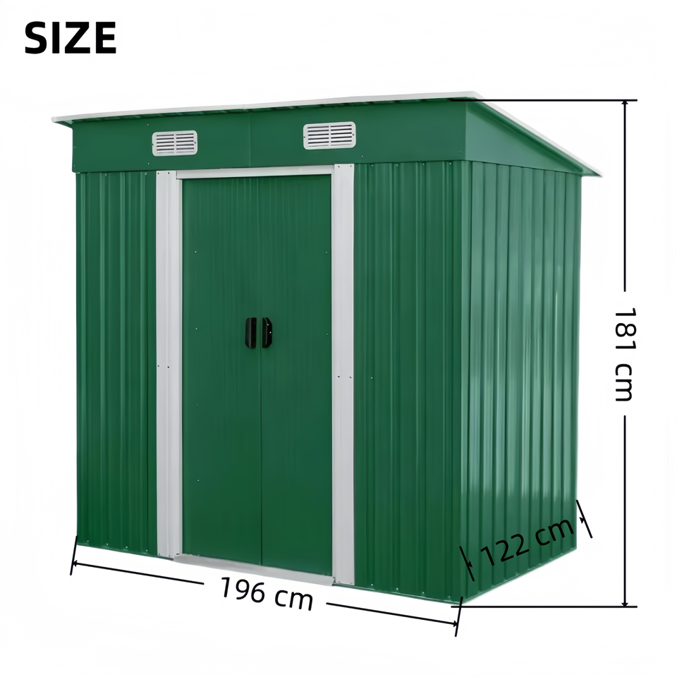 Садовый бокс с двойными раздвижными дверями (Lockable)