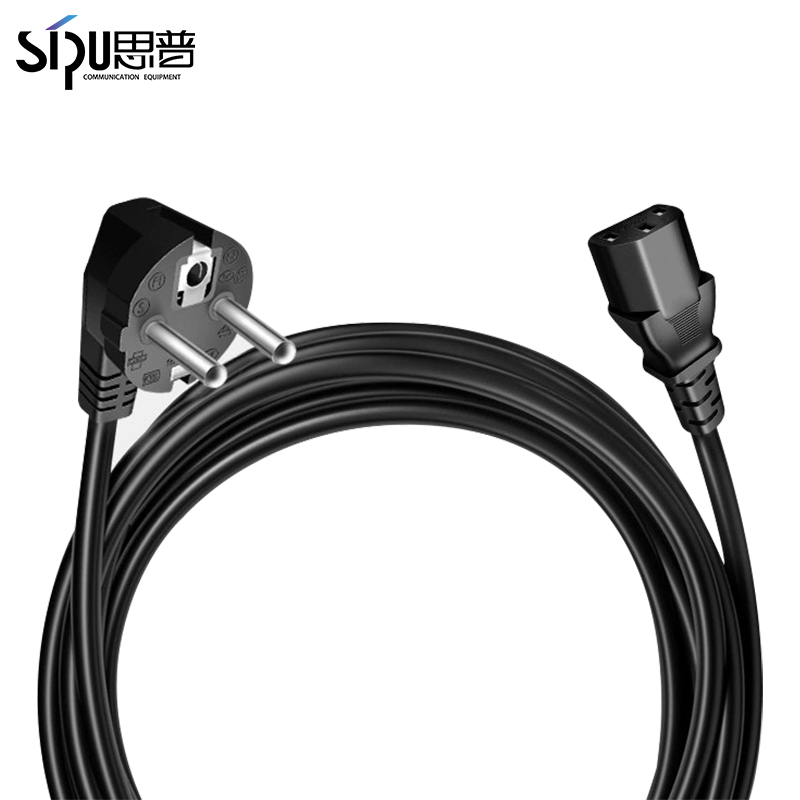 SIPU 220v Eu European Power Cord Ac Euro Iec320 C5 0.75mm Europe Cable EU Power Cord Cable