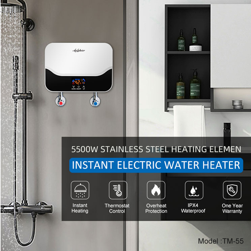 Unlimited Capacity Smart Electric Hot Water Heater for Home Kitchen Constant Instant 0.02-0.6Mpa Working Outdoor Household