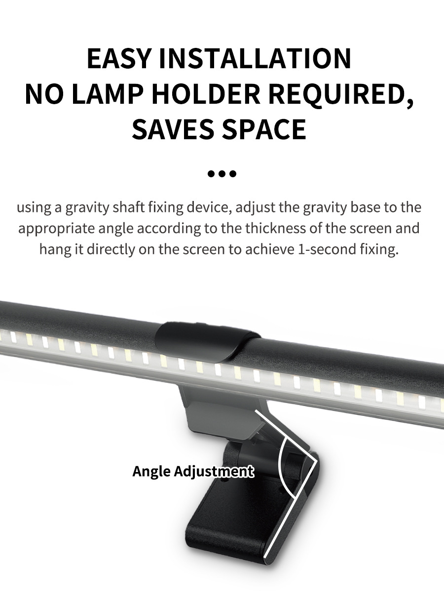 USB Powered Modern LED Task Lamp Dimmable Eye-Care E-Reading Desk Lamp Aluminum Body Touch Office Computer Monitor Lighting