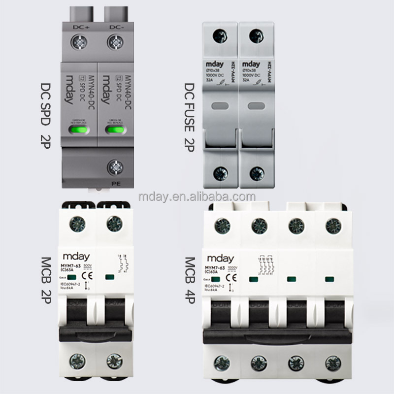 Mday 600V DC AC Solar Combiner Box 1 in 1 Out Solar String Combining for LV Products for Solar Installations