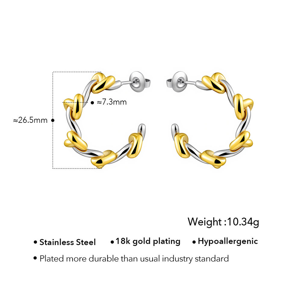 Золотая стальная цепочка (18K Gold Plated)