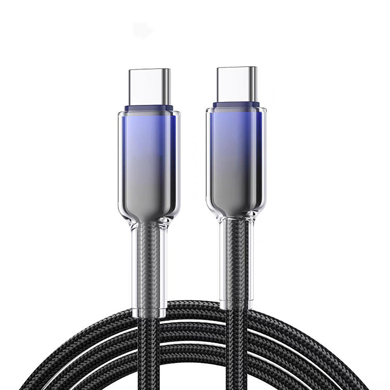 OEM 60W 1M CtoC USB Type Fast Charging Cable Flexible Woven Nylon Braided Wire PD Cord Mobile Phone Gadgets Accessorie Wholesale