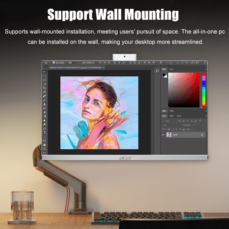 acer Lcd 27 Inch Core I7 Allinone All in 1 Pc Ssd Ddr4 All in One Pc acer Aio for Design Gaming