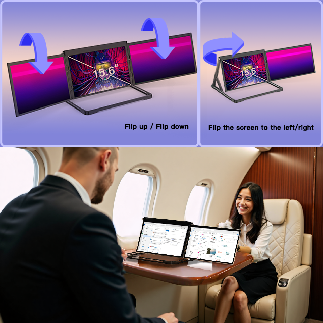 Triple Screen Monitor15.6'' FHD 1080P IPS Laptop Screen Extender,  Laptop Monitor Extender  Plug n Play for Xbox
