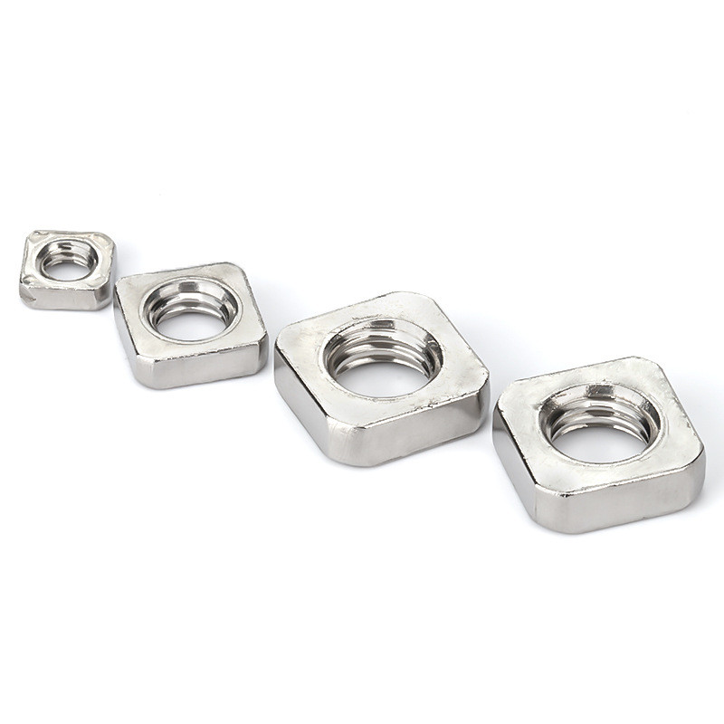 DIN562 M3-M8 Thin Carbon Steel Square Nuts Galvanized & Zinc Plated KNurled Plated Finish for Industrial Use Certified DIN982